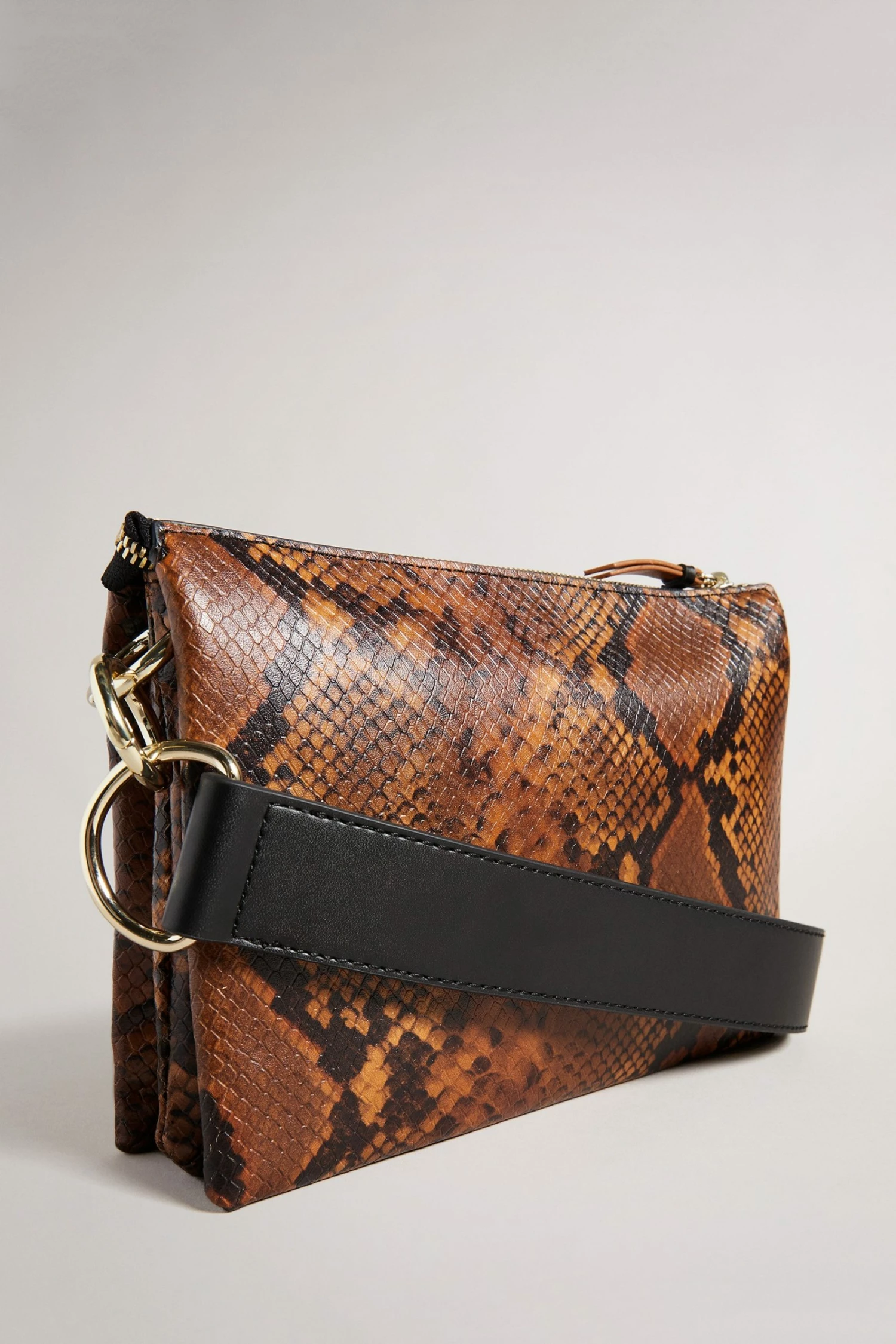 Ted Baker Darceys Brown Branded Webbing Snake Detail Cross Body Bag 3 Ted Baker Darceys Brown Branded Webbing Snake Detail Cross Body Bag - Image 2