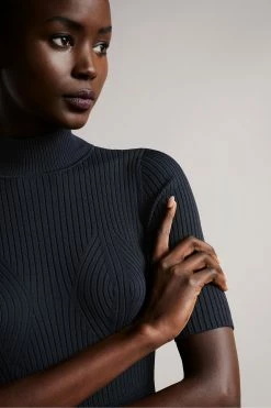 Ted Baker Blue Engineered Skater Dress -TED BAKER Sales Store unnamed file 1007