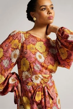 Ted Baker Lelyah Red Printed Midaxi Dress -TED BAKER Sales Store unnamed file 1020