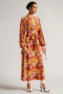 Ted Baker Lelyah Red Printed Midaxi Dress -TED BAKER Sales Store unnamed file 1022