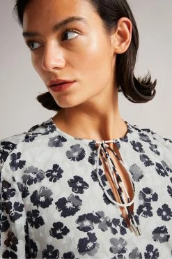 Ted Baker Felici Mid Grey Ruched Detail Mini Dress -TED BAKER Sales Store unnamed file 1032