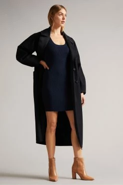 Ted Baker Dk-Blue Dollra Scoop Neck Bodycon Dress -TED BAKER Sales Store unnamed file 1044