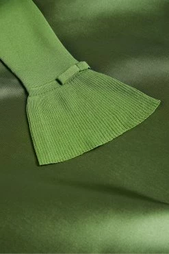 Ted Baker Green Zadi Knitted Frill Full Skirt Dress 16 Ted Baker Green Zadi Knitted Frill Full Skirt Dress -TED BAKER Sales Store unnamed file 1053