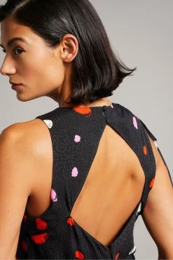 Ted Baker Black Lizzzee Ruched Side Detail Midi Dress -TED BAKER Sales Store unnamed file 1070