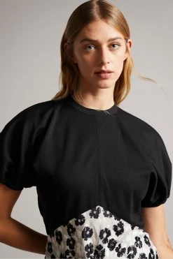 Ted Baker Gwiana Black Ponte Top With Midi Skirt Dress -TED BAKER Sales Store unnamed file 1075