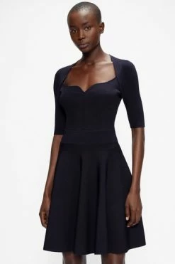 Ted Baker Blue Millly Sweetheart Neckline Dress -TED BAKER Sales Store unnamed file 1084