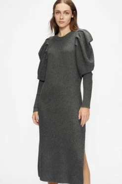 Ted Baker Grey Vctoria Extreme Sleeve Knit Dress -TED BAKER Sales Store unnamed file 1116
