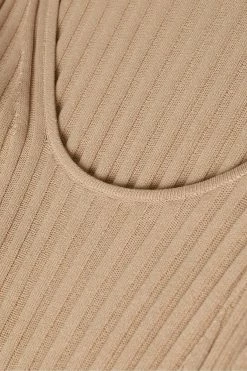 Ted Baker Brown Kiierra Lt-Brown Low Back Detail Knit Dress -TED BAKER Sales Store unnamed file 1164