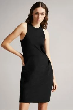 Ted Baker Livviaa Black Knot Front Jersey Dress -TED BAKER Sales Store unnamed file 1176