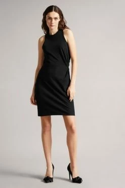 Ted Baker Livviaa Black Knot Front Jersey Dress -TED BAKER Sales Store unnamed file 1179