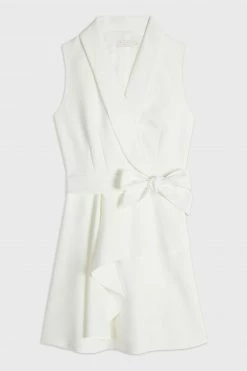 Ted Baker White Laraaa Mock Wrap Tiered Mini Dress -TED BAKER Sales Store unnamed file 1189