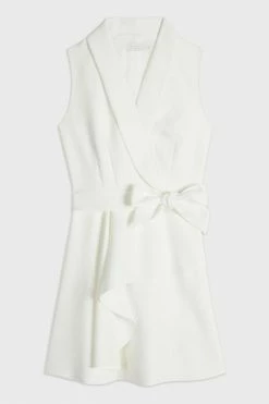 Ted Baker White Laraaa Mock Wrap Tiered Mini Dress -TED BAKER Sales Store unnamed file 1192