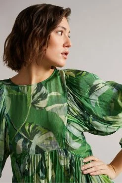 Ted Baker Green Lillon Long Sleeve Dress -TED BAKER Sales Store unnamed file 1201