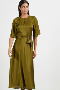 Ted Baker Green Hariiet Raglan Sleeve Tea Midi Dress -TED BAKER Sales Store unnamed file 1212