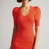 Ted Baker Orange Dollra Scoop Neck Bodycon Dress -TED BAKER Sales Store unnamed file 1216