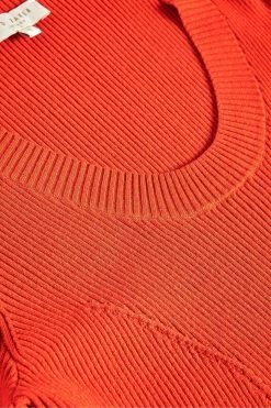 Ted Baker Orange Dollra Scoop Neck Bodycon Dress -TED BAKER Sales Store unnamed file 1220