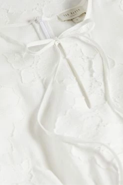 Ted Baker White Maylee Flippy Mini Dress With Neck Tie -TED BAKER Sales Store unnamed file 1237