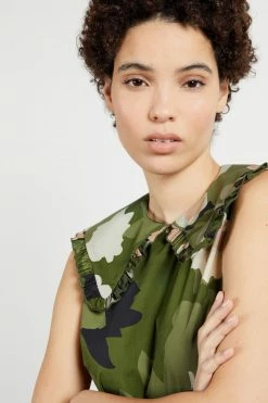 Ted Baker Norflk Green Camo Collar Dress -TED BAKER Sales Store unnamed file 1264