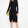 Ted Baker Black Neyda Jersey Drape Long Sleeve Mini Dress -TED BAKER Sales Store unnamed file 1288