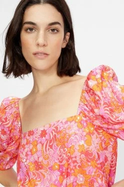 Ted Baker Pink Bethha Exaggerated Shoulder Dress -TED BAKER Sales Store unnamed file 1297