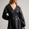 Ted Baker Black Optunia PU Belted Mini Dress -TED BAKER Sales Store unnamed file 1323