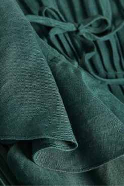 Ted Baker Teal-Blue Iveth Exaggerated Ruffle Midi Dress -TED BAKER Sales Store unnamed file 1342