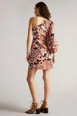 Ted Baker Ted Bake Orange Tie Waist One Shoulder Mini Dress -TED BAKER Sales Store unnamed file 1356