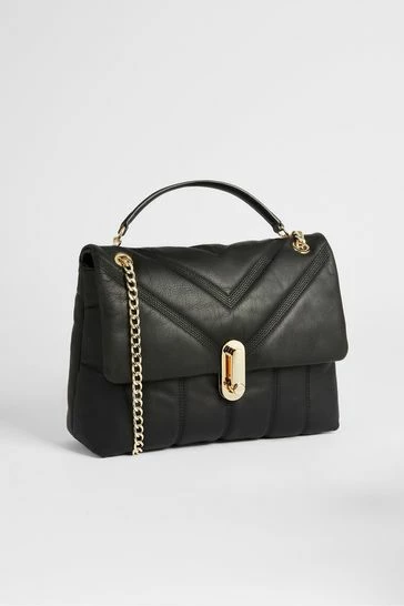 Ted Baker Ayahlin Black Leather Puffer Quilt Detail Cross-Body Bag 6 Ted Baker Ayahlin Black Leather Puffer Quilt Detail Cross-Body Bag - Image 4