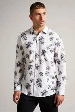 Ted Baker White Milhill Long Sleeve Photographic Magnolia Print Shirt 10 Ted Baker White Milhill Long Sleeve Photographic Magnolia Print Shirt -TED BAKER Sales Store unnamed file 1384