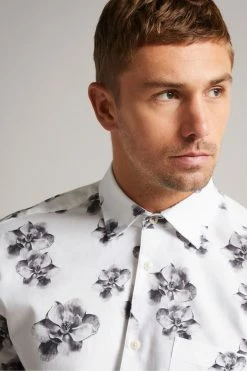Ted Baker White Milhill Long Sleeve Photographic Magnolia Print Shirt 12 Ted Baker White Milhill Long Sleeve Photographic Magnolia Print Shirt -TED BAKER Sales Store unnamed file 1386