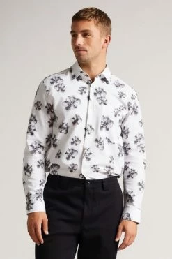 Ted Baker White Milhill Long Sleeve Photographic Magnolia Print Shirt 13 Ted Baker White Milhill Long Sleeve Photographic Magnolia Print Shirt -TED BAKER Sales Store unnamed file 1387