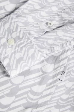 Ted Baker Grey Retrow Long Sleeve Multi Scale Geo Print Shirt -TED BAKER Sales Store unnamed file 1423