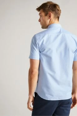 Ted Baker Capsho Blue Short Sleeve Oxford Shirt 9 Ted Baker Capsho Blue Short Sleeve Oxford Shirt -TED BAKER Sales Store unnamed file 1426
