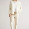 Ted Baker Enfield Ecru White Long Sleeved Denim Overshirt -TED BAKER Sales Store unnamed file 1445