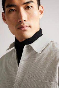 Ted Baker Hacknee Brown Long Sleeve Padded Reversible Puppytooth Shirt -TED BAKER Sales Store unnamed file 1454