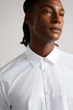 Ted Baker Strafod White Long Sleeve Large Flower Placement Print Shirt -TED BAKER Sales Store unnamed file 1472