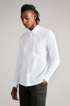 Ted Baker Strafod White Long Sleeve Large Flower Placement Print Shirt -TED BAKER Sales Store unnamed file 1475