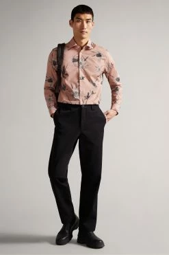 Ted Baker Pink Oldford Long Sleeve Thistle Print Shirt -TED BAKER Sales Store unnamed file 1485