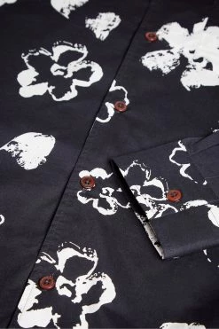 Ted Baker Navy Sevlo Long Sleeve Floral Print Shirt -TED BAKER Sales Store unnamed file 1491