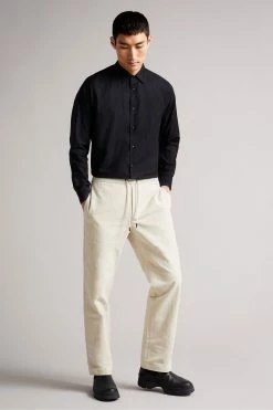 Ted Baker Black Onested Long Sleeve Floral Jacquard Shirt -TED BAKER Sales Store unnamed file 1495