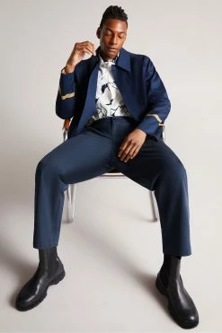 Ted Baker Ashlo White Long Sleeve Floral Outline Printed Shirt -TED BAKER Sales Store unnamed file 1507