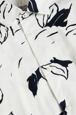 Ted Baker Ashlo White Long Sleeve Floral Outline Printed Shirt -TED BAKER Sales Store unnamed file 1511