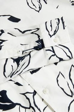 Ted Baker Ashlo White Long Sleeve Floral Outline Printed Shirt -TED BAKER Sales Store unnamed file 1512