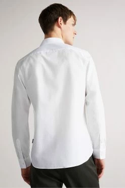 Ted Baker Men White Sonikk Long Sleeve Tonal Poplin Shirt 9 Ted Baker Men White Sonikk Long Sleeve Tonal Poplin Shirt -TED BAKER Sales Store unnamed file 1521