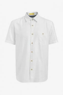 Ted Baker White Civiche Plain Linen Shirt -TED BAKER Sales Store unnamed file 1532
