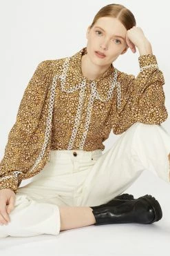 Ted Baker Yellow Fearie Georgette Shirt -TED BAKER Sales Store unnamed file 1540