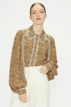 Ted Baker Yellow Fearie Georgette Shirt -TED BAKER Sales Store unnamed file 1542