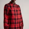 Ted Baker Black Check Flannel Shirt With Knife Pleat -TED BAKER Sales Store unnamed file 1543