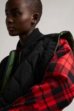 Ted Baker Black Check Flannel Shirt With Knife Pleat -TED BAKER Sales Store unnamed file 1546