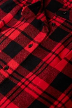 Ted Baker Black Check Flannel Shirt With Knife Pleat -TED BAKER Sales Store unnamed file 1547